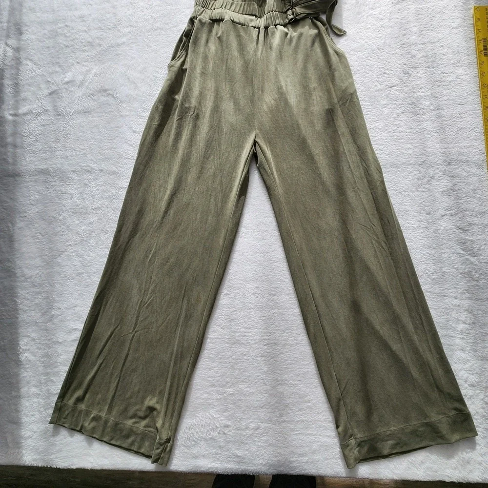 Saturday Sunday Anthropologie Jumpsuit Womens XS Olive‎ Green Wide Leg Romper - Picture 9 of 16